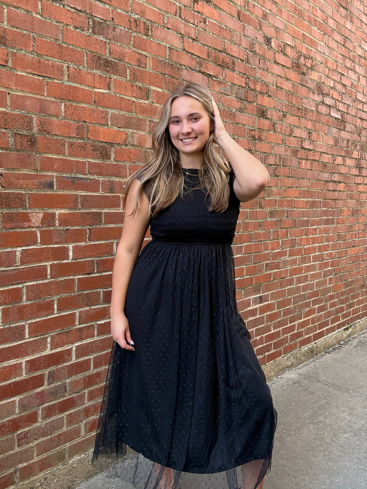 Black Tulle Maxi Dress