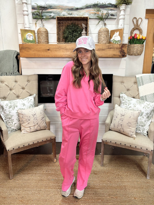 Hot Pink Pant Set