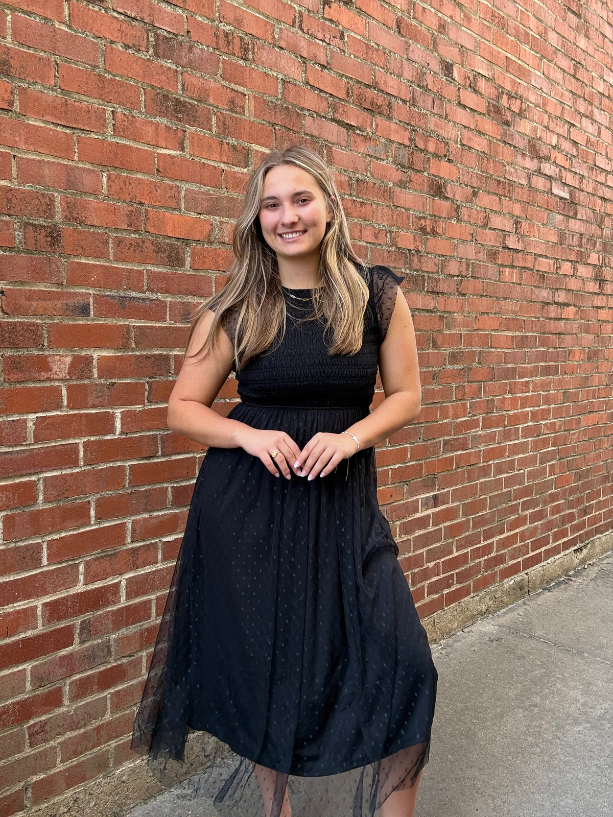 Black Tulle Maxi Dress