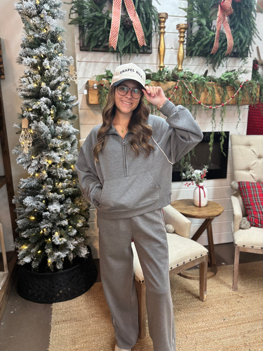2 pc Charcoal Athletic Set