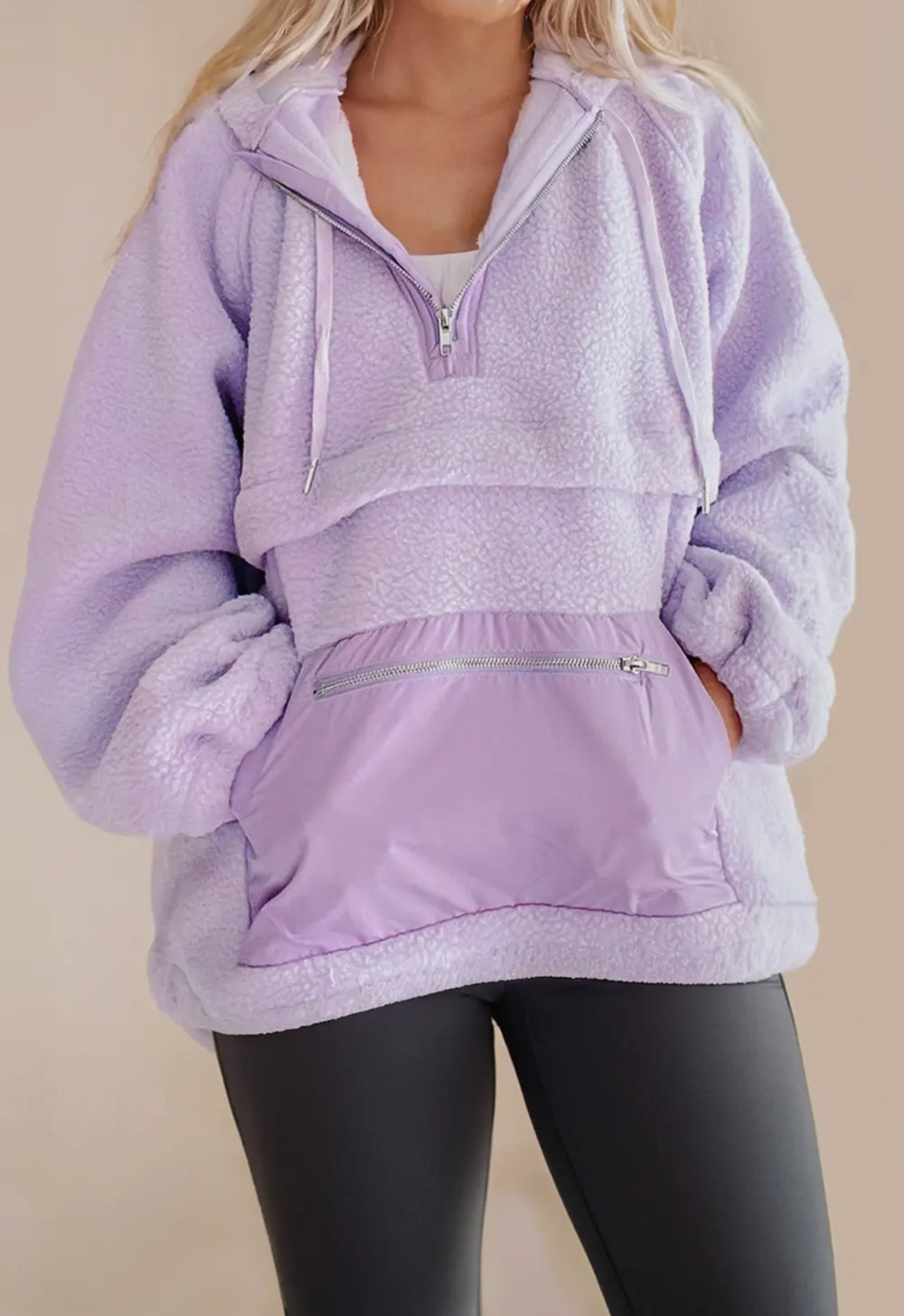 Lavender Sherpa Hoodie