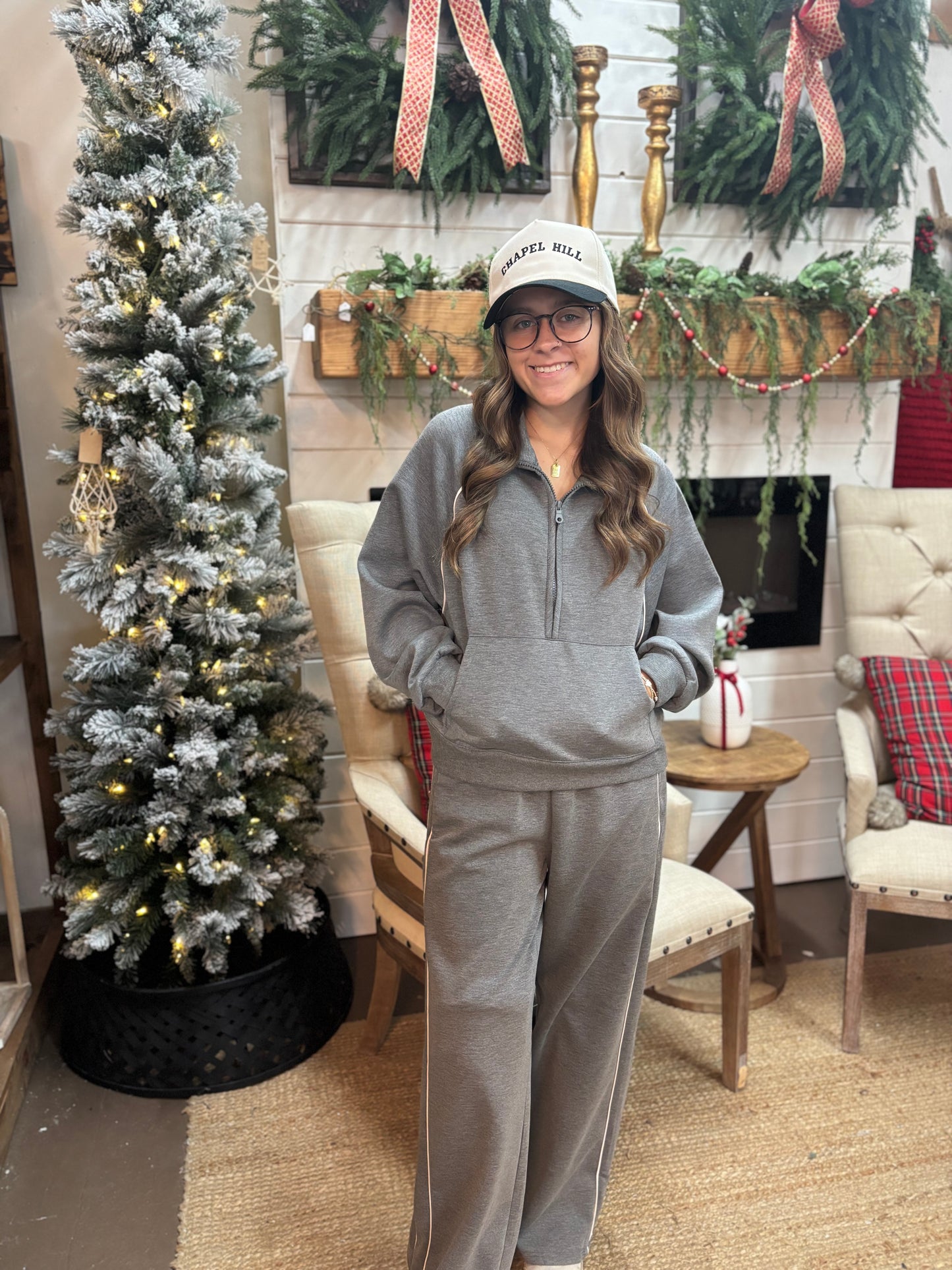 2 pc Charcoal Athletic Set