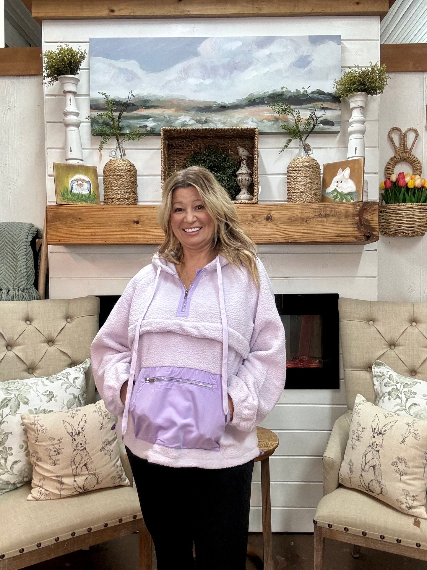 Lavender Sherpa Hoodie