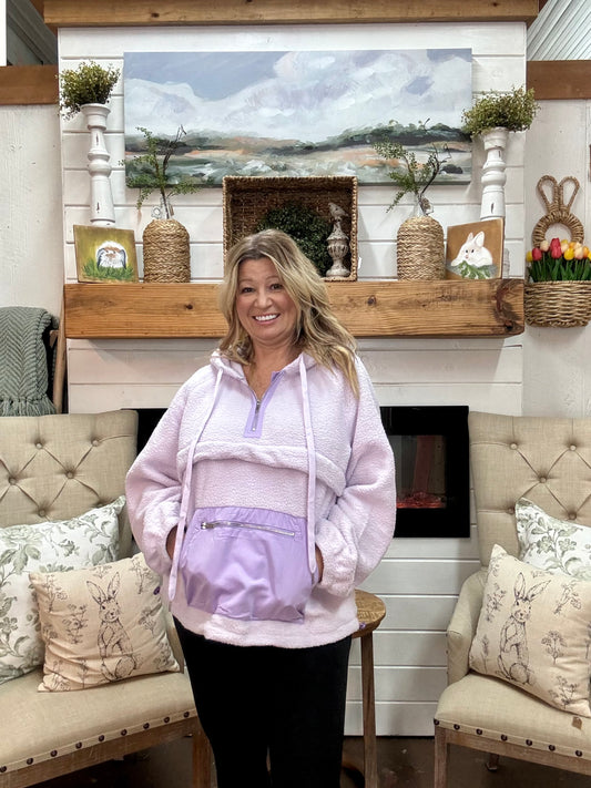 Lavender Sherpa Hoodie