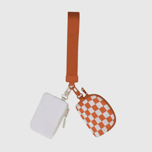 Checkered dual wristlet