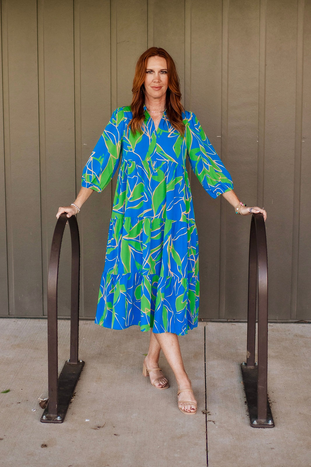 Multi Color Floral MIDI Dress