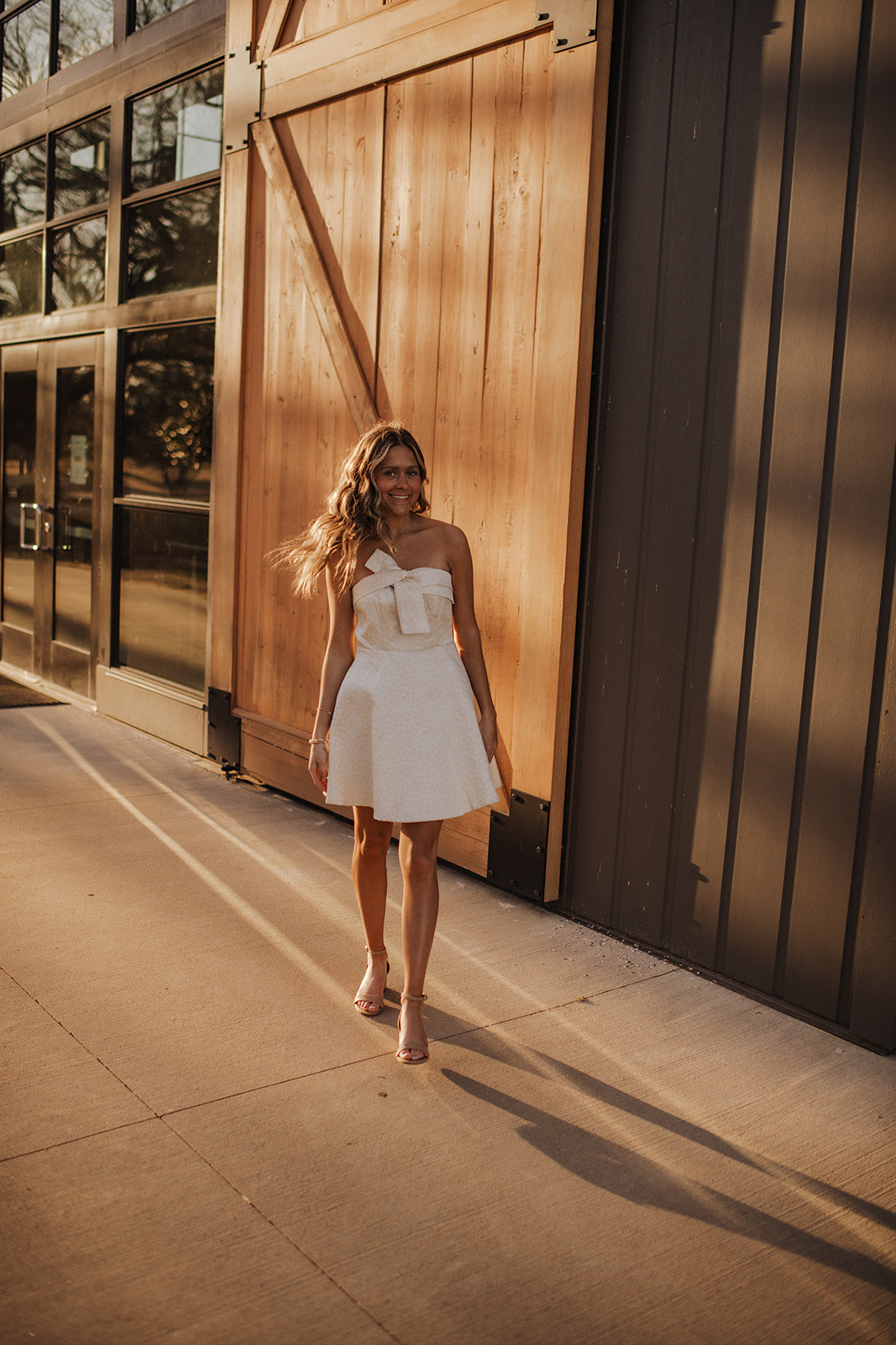 Ivory Strapless Mini Dress
