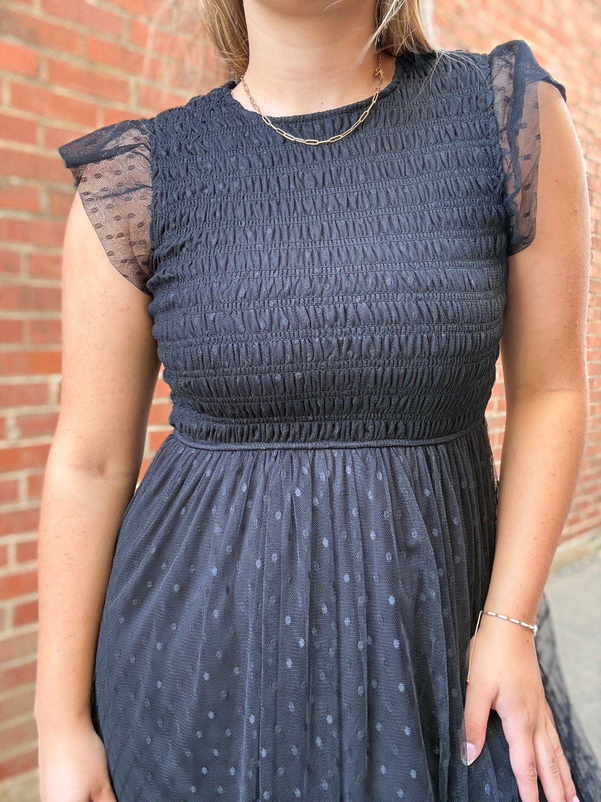 Black Tulle Maxi Dress
