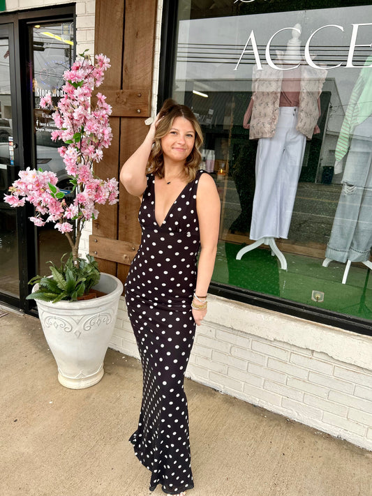Polka Dot Maxi Dress