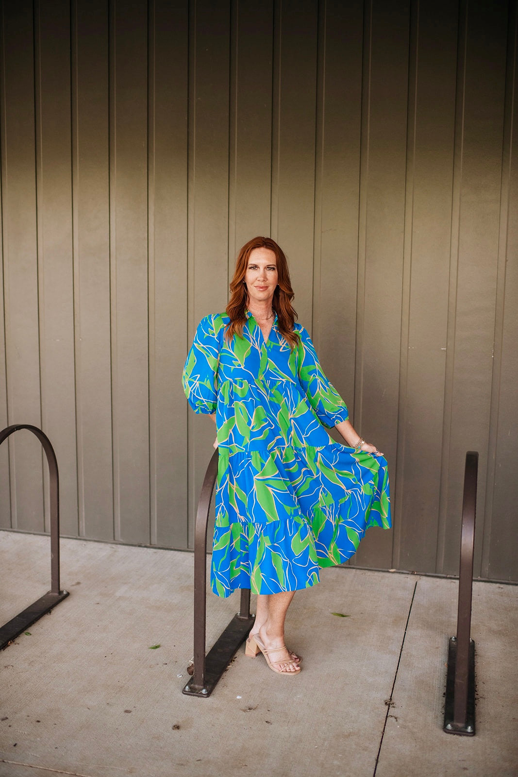 Multi Color Floral MIDI Dress