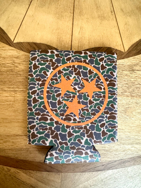 Camo Tri Star Can Cooler