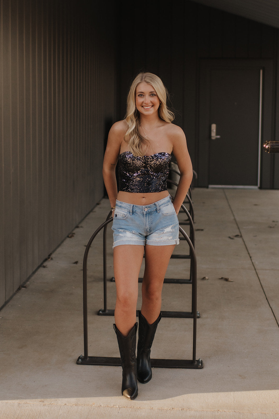 Sequin Bustier Top