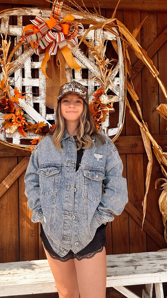 Oversized Washed Denim Jacket