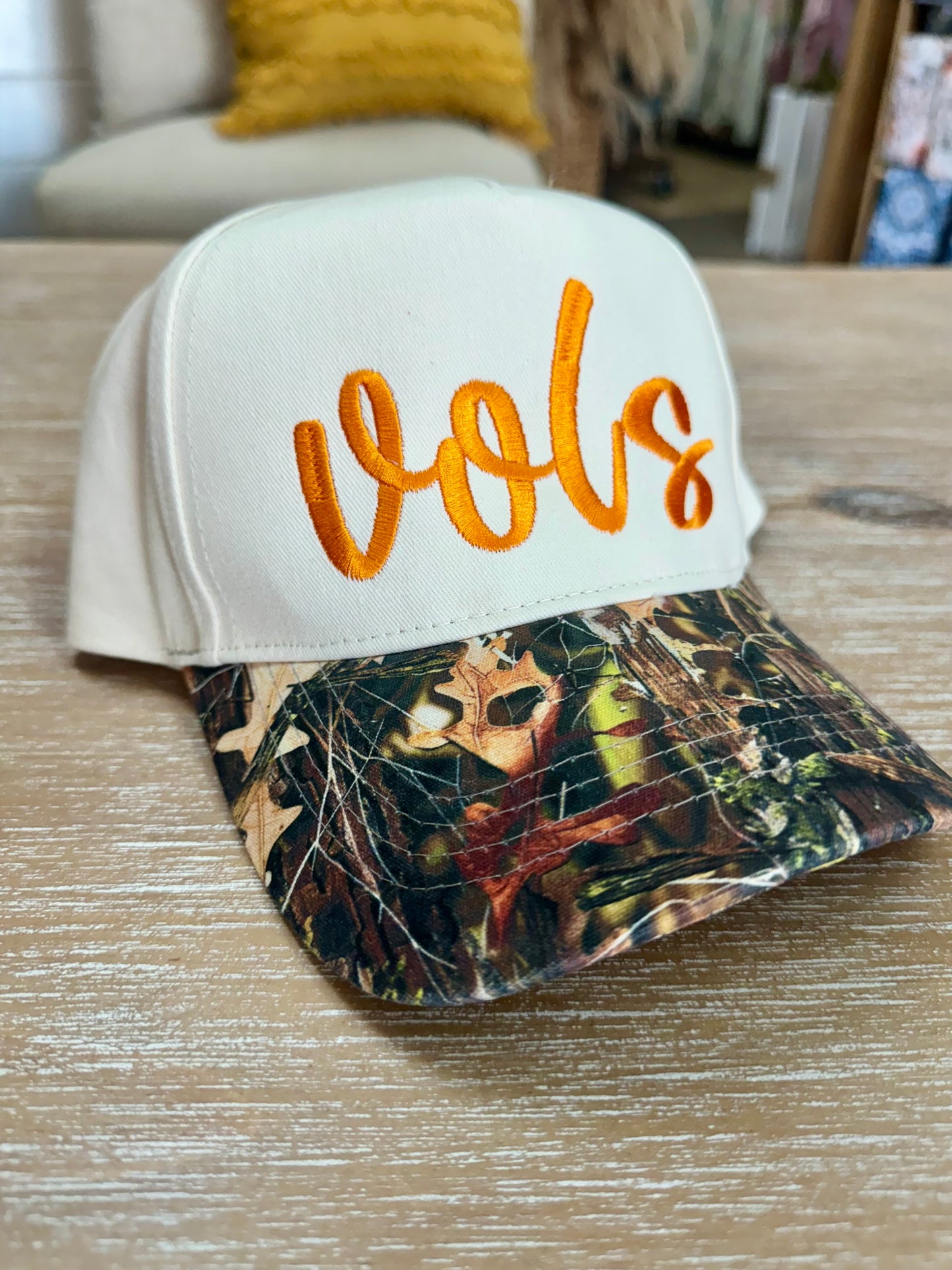 Camo Cursive Vols Cap