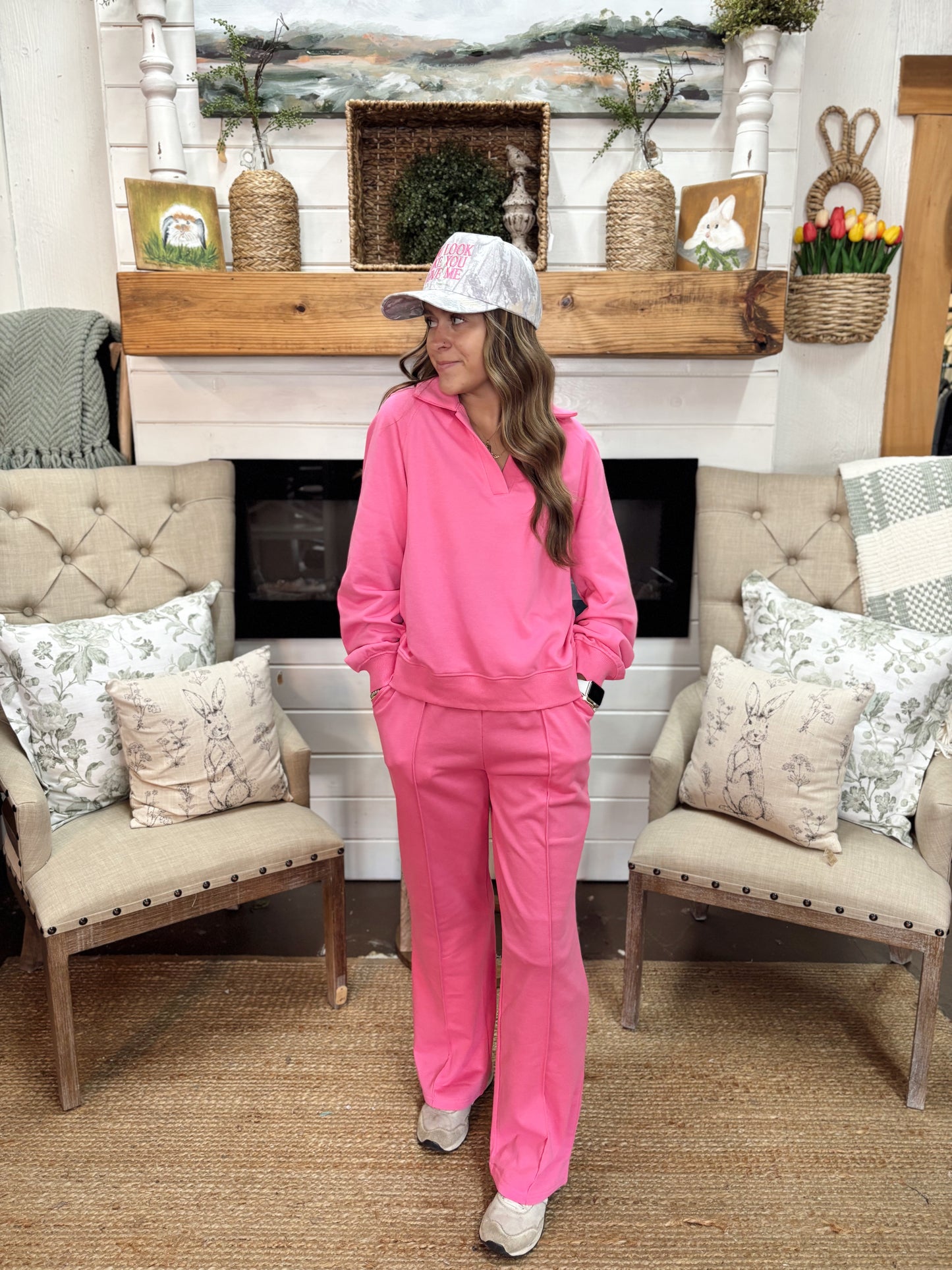 Hot Pink Pant Set